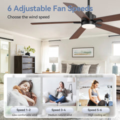 52-in Integrated LED Indoor Ceiling Fans with Light and Remote Control Included