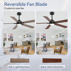 52-in Integrated LED Indoor Ceiling Fans with Light and Remote Control Included