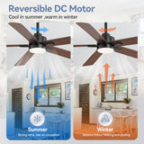 Charlie 42/52 Inch Ceiling Fan with Light & Remote