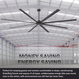 AirForge 120-inch HVLS industrial ceiling fan for energy-efficient air circulation in large spaces