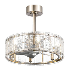 20" Jdavie 5 - Blade Caged Ceiling Fan with Remote Control and Light Kit Included