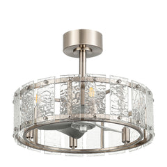 20" Jdavie 5 - Blade Caged Ceiling Fan with Remote Control and Light Kit Included