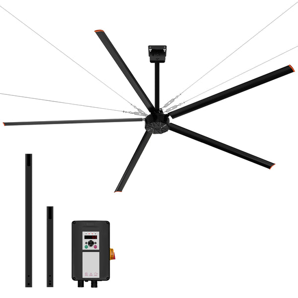 AeroSpan 12 FT (144") HVLS Industrial Ceiling Fan with 5 Aluminum Blades