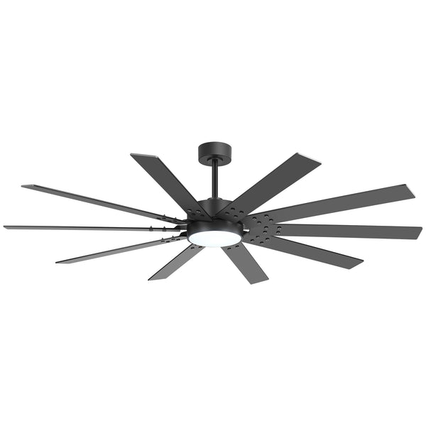 Kestis 72 Inch 10 Blade Ceiling Fan With Light and Remote