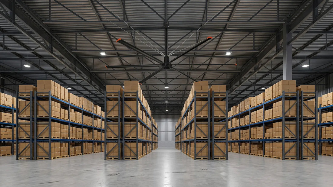 Can HVLS Fans Help Protect Warehouse Inventory From Heat and Moisture?