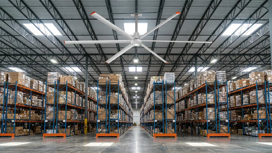 How Do HVLS Fans Move Air Down Long Warehouse Aisles?