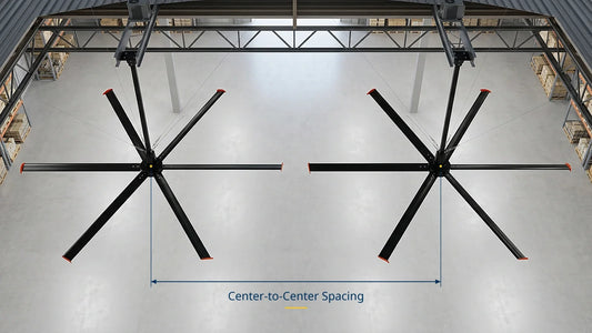 How Far Apart Should HVLS Fans Be?