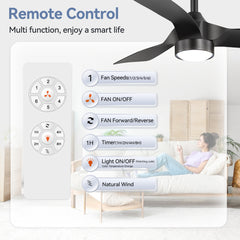 32-inch LED Ceiling Fan with Light Kit and Remote(3-Blade)