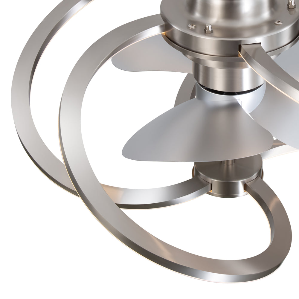 20-inch Modern 3-Blade Dimmable LED Ceiling Fan with Light Kit and Remote,6" downrod Included