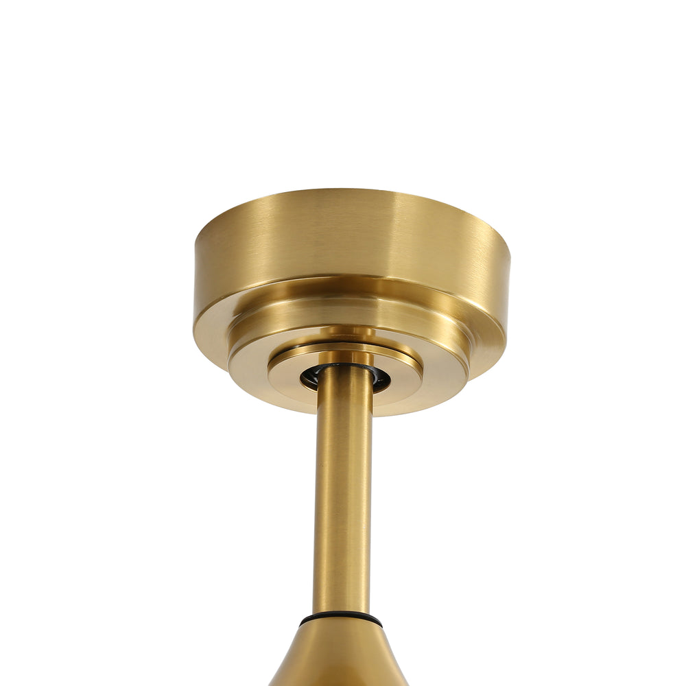 Alsatia 60-in Gold Indoor LED Ceiling Fan with Light Remote (8-Blade)