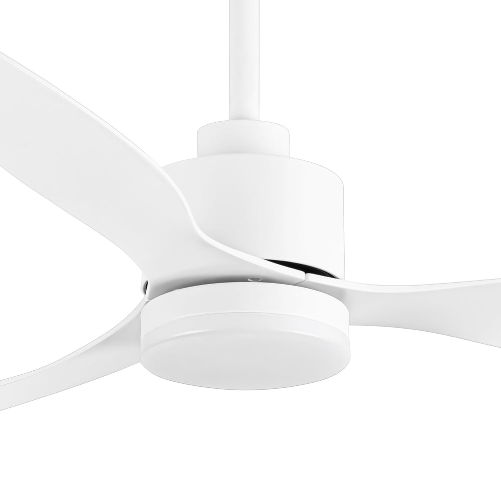 52-Inch Modern Ceiling Fan with Light, 3 ABS Blades, 18W LED with 3 Color Temperatures, Remote Control with 6 Speeds, Reverse Function, Timer, Quiet DC Motor, Includes 5" & 10" Downrods, Ideal for Dining, Bedroom, and Living Room