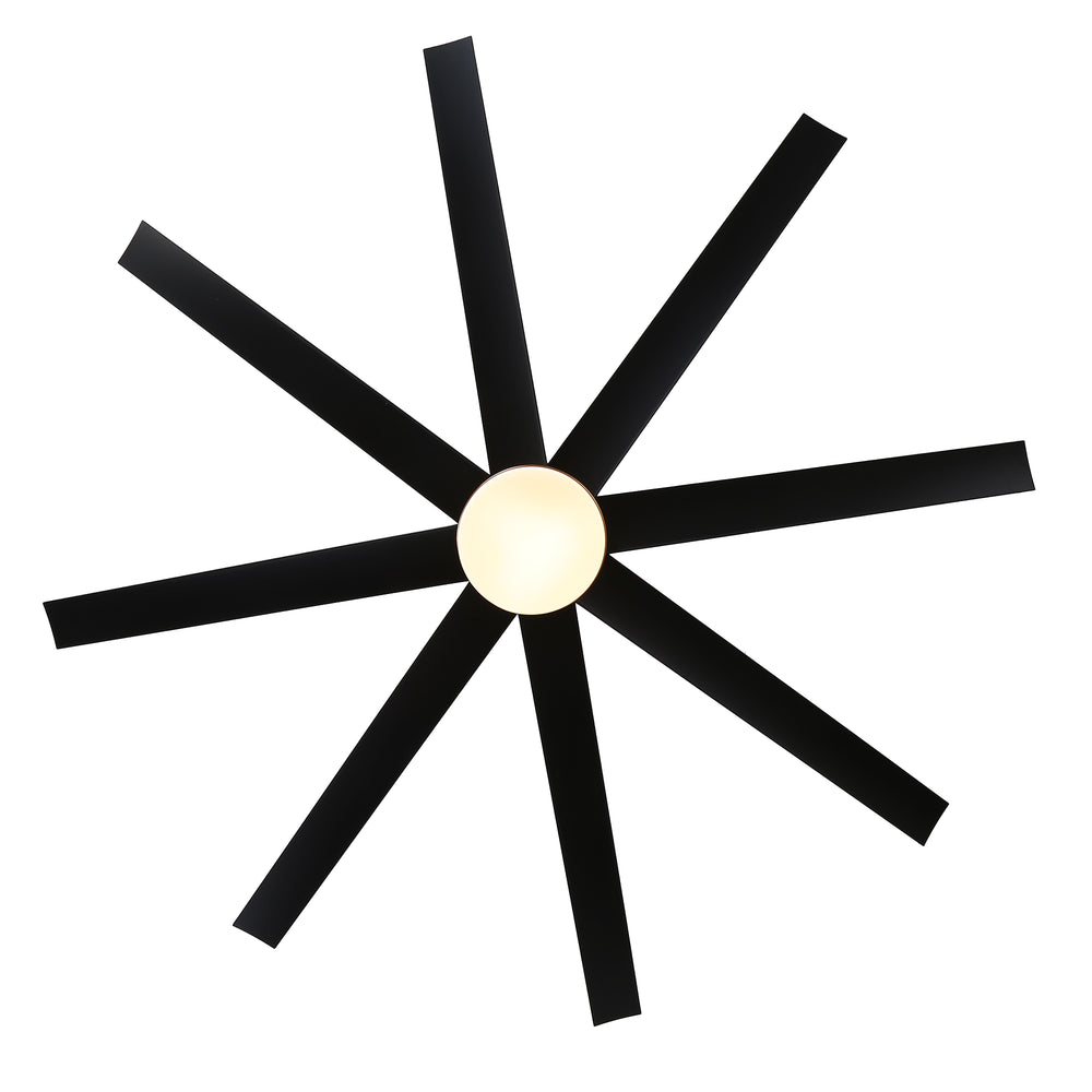 Annette 65 in. Integrated LED Indoor Gold Black-Blade Ceiling Fans with Light and Remote Control
