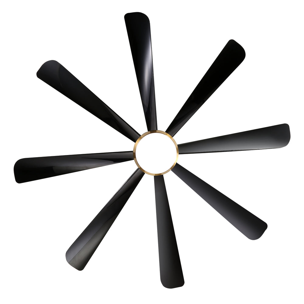 Alsatia 60-in Gold Indoor LED Ceiling Fan with Light Remote (8-Blade)