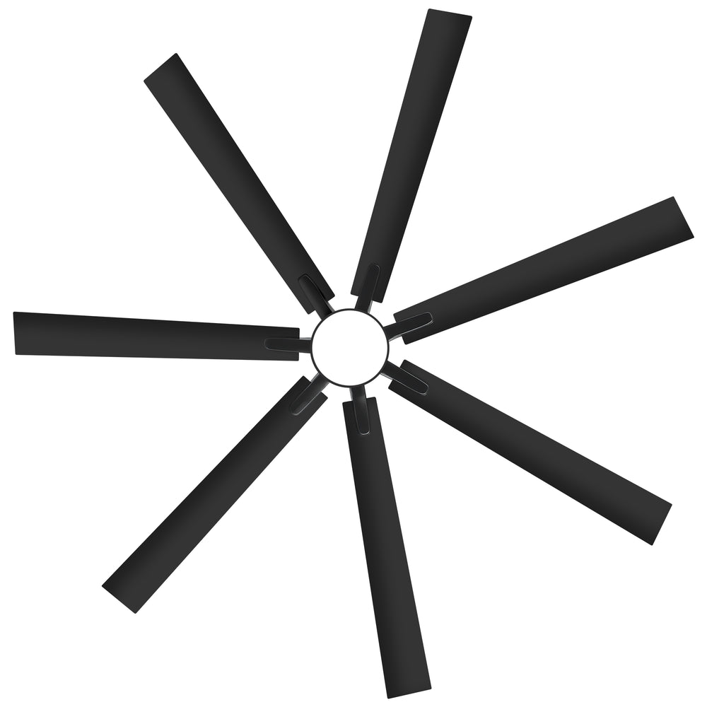 Breezary 72" 7-Blade Silent DC Motor Modern Ceiling Fan with 3-CCT LED Light - Black (3 Downrods Included)