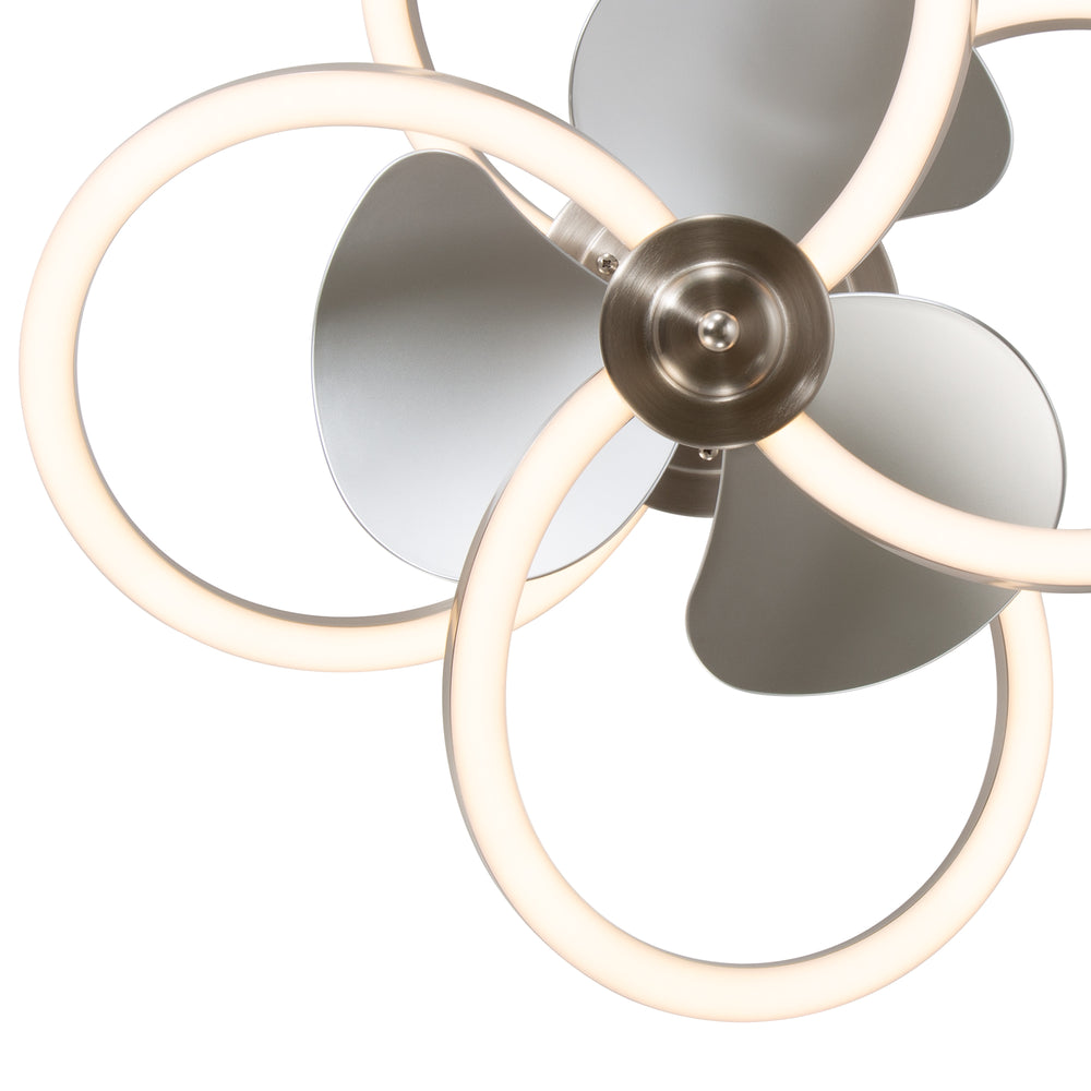 20-inch Modern 3-Blade Dimmable LED Ceiling Fan with Light Kit and Remote,6" downrod Included