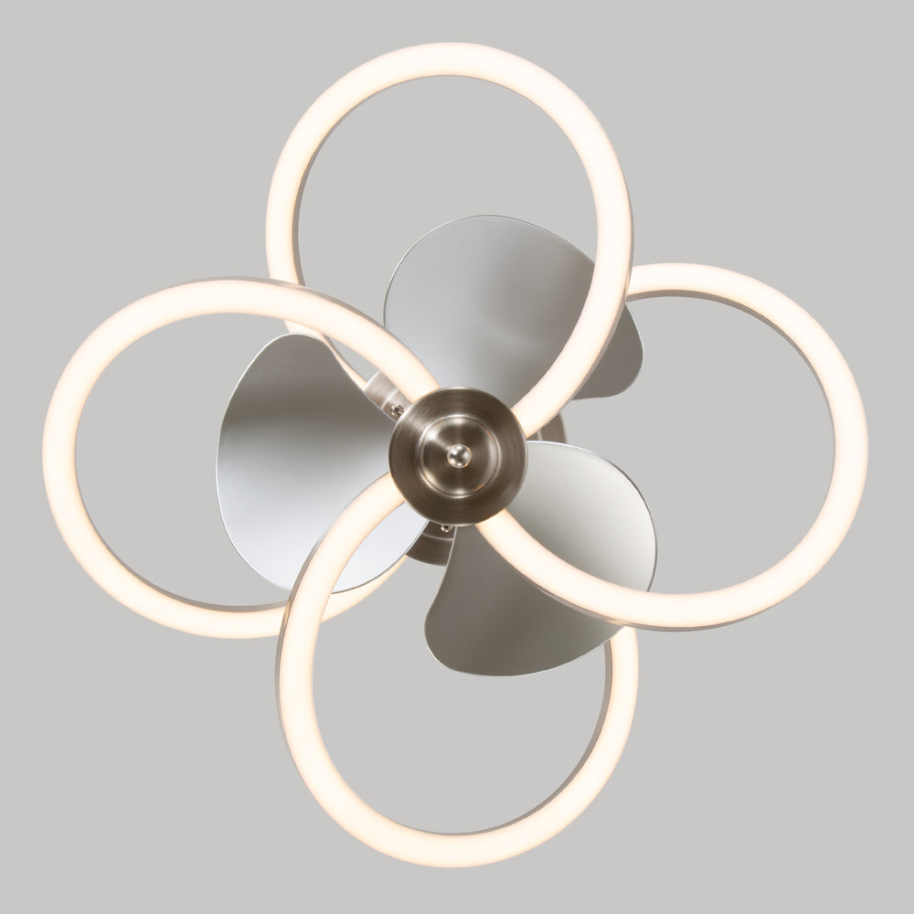 20-inch Modern 3-Blade Dimmable LED Ceiling Fan with Light Kit and Remote,6" downrod Included