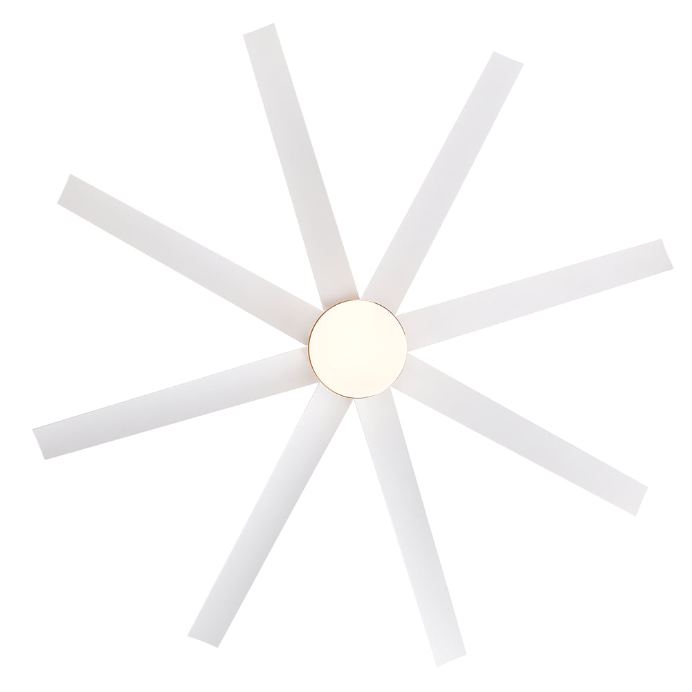 Annette 65 in. Integrated LED Indoor Gold Black-Blade Ceiling Fans with Light and Remote Control