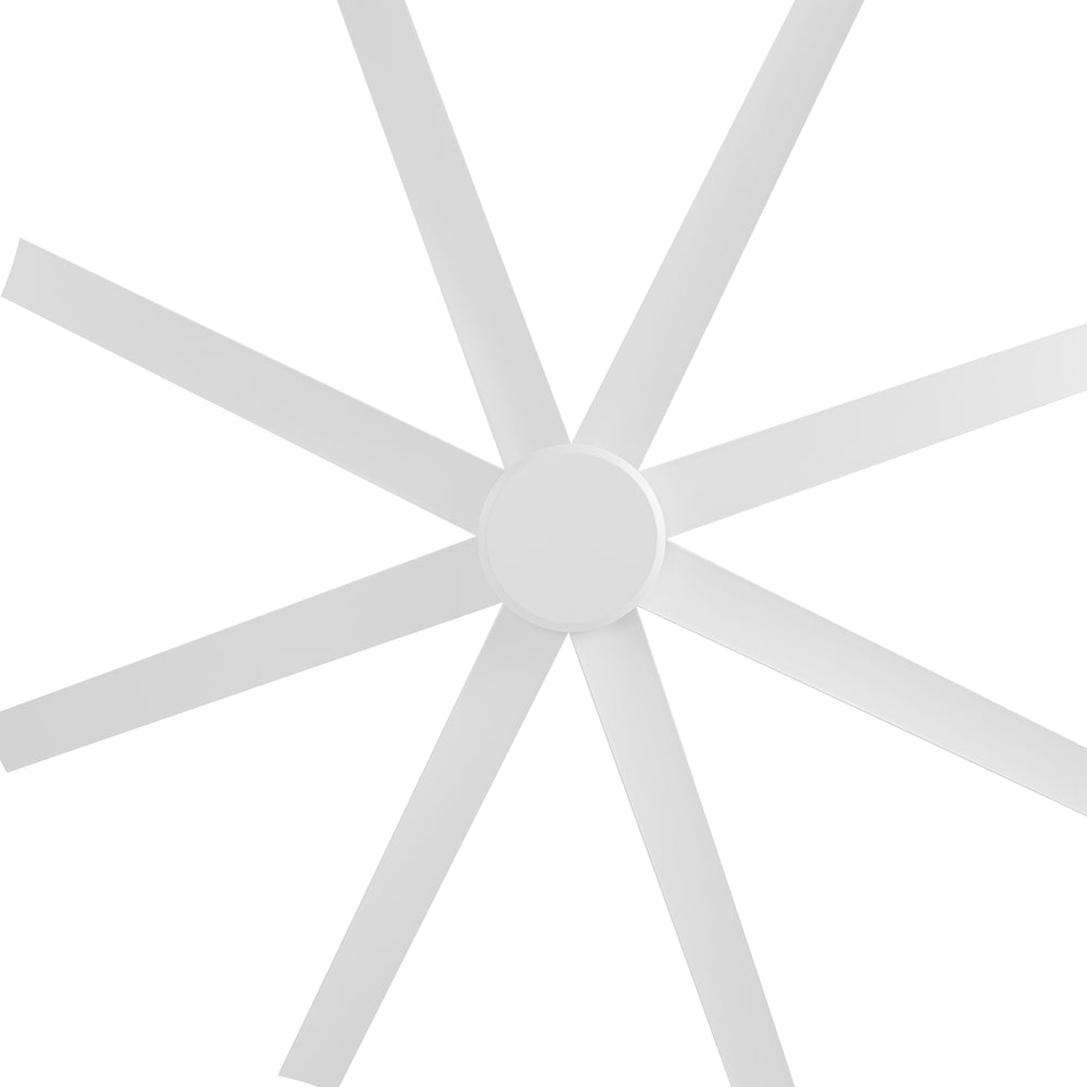 65-Inch Industrial Ceiling Fan, No Light with Remote, 8 ABS Blades, Quiet Reversible DC Motor, 6-Speed, Timer Function
