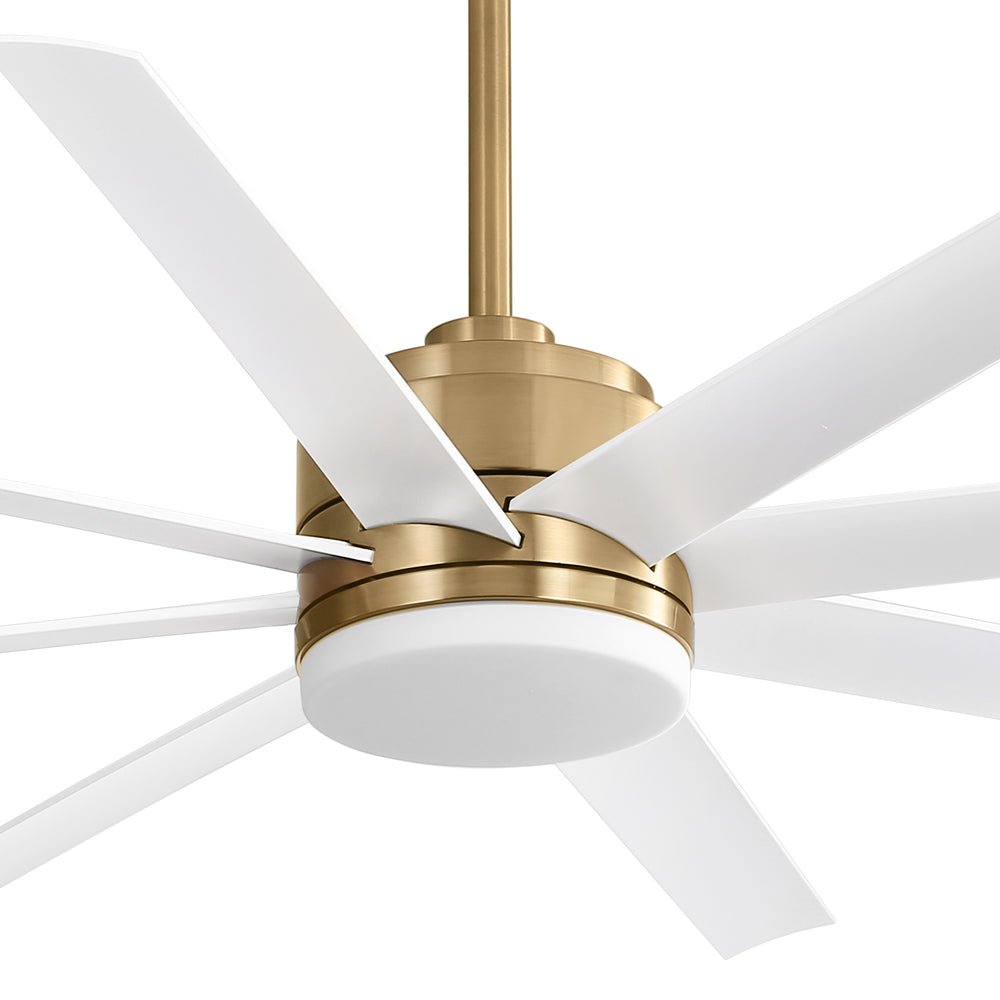 Annette 65 in. Integrated LED Indoor Gold Black-Blade Ceiling Fans with Light and Remote Control
