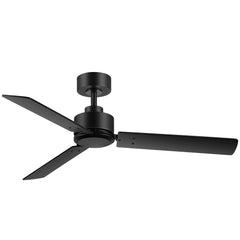 48 inch  3-Blade Black Ceiling Fan without Light,5in Downrod Included