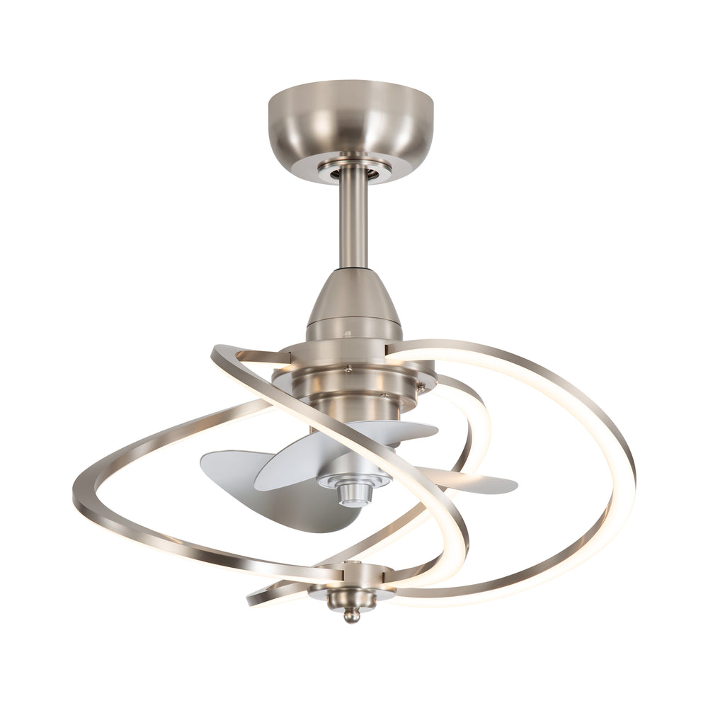 20-inch Modern 3-Blade Dimmable LED Ceiling Fan with Light Kit and Remote,6" downrod Included
