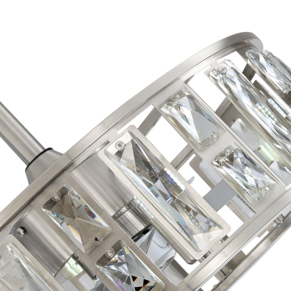 20-inch 5-Blade Caged Ceiling Fan with Remote Control and Light Kit Included