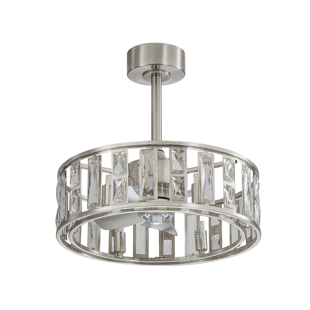 20-inch 5-Blade Caged Ceiling Fan with Remote Control and Light Kit Included