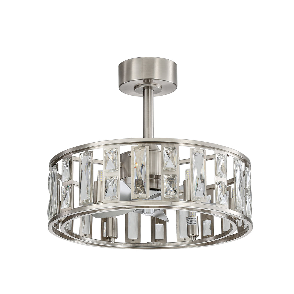 20-inch 5-Blade Caged Ceiling Fan with Remote Control and Light Kit Included