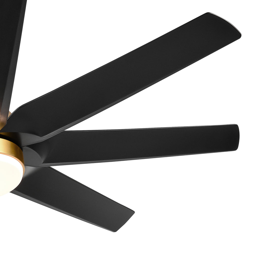 56 Inch 8-Blade Integrated LED Ceiling Fan with Light Remote, 7" and 15" Downrod included