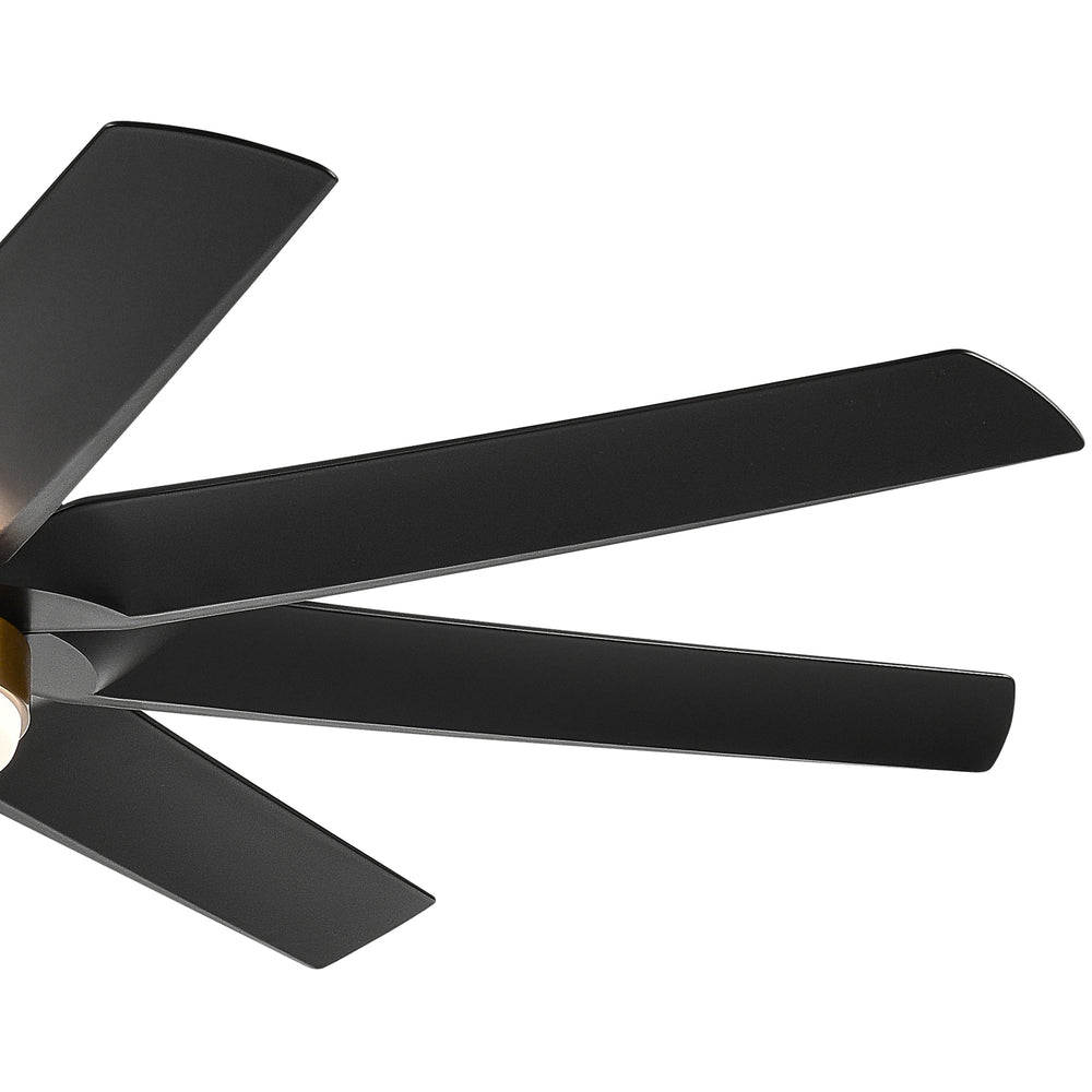 56 Inch 8-Blade Integrated LED Ceiling Fan with Light Remote, 7" and 15" Downrod included