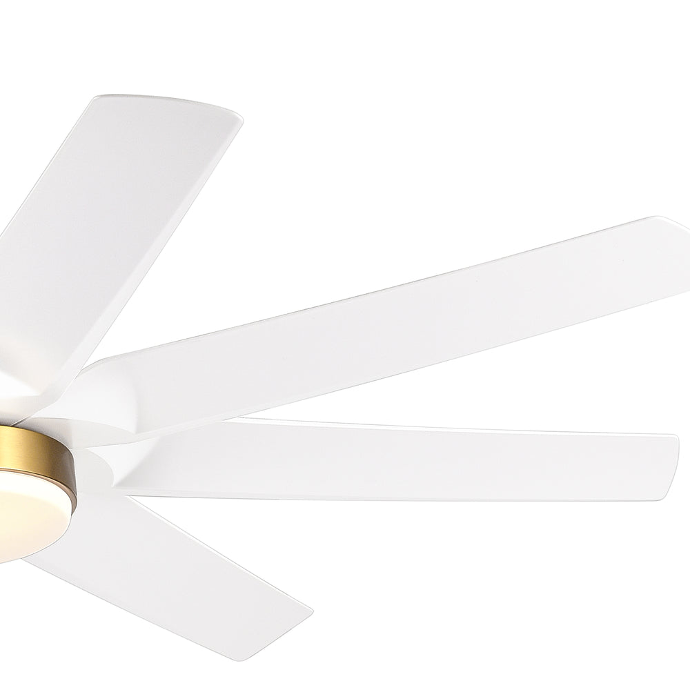 56 Inch 8-Blade Integrated LED Ceiling Fan with Light Remote, 7" and 15" Downrod included