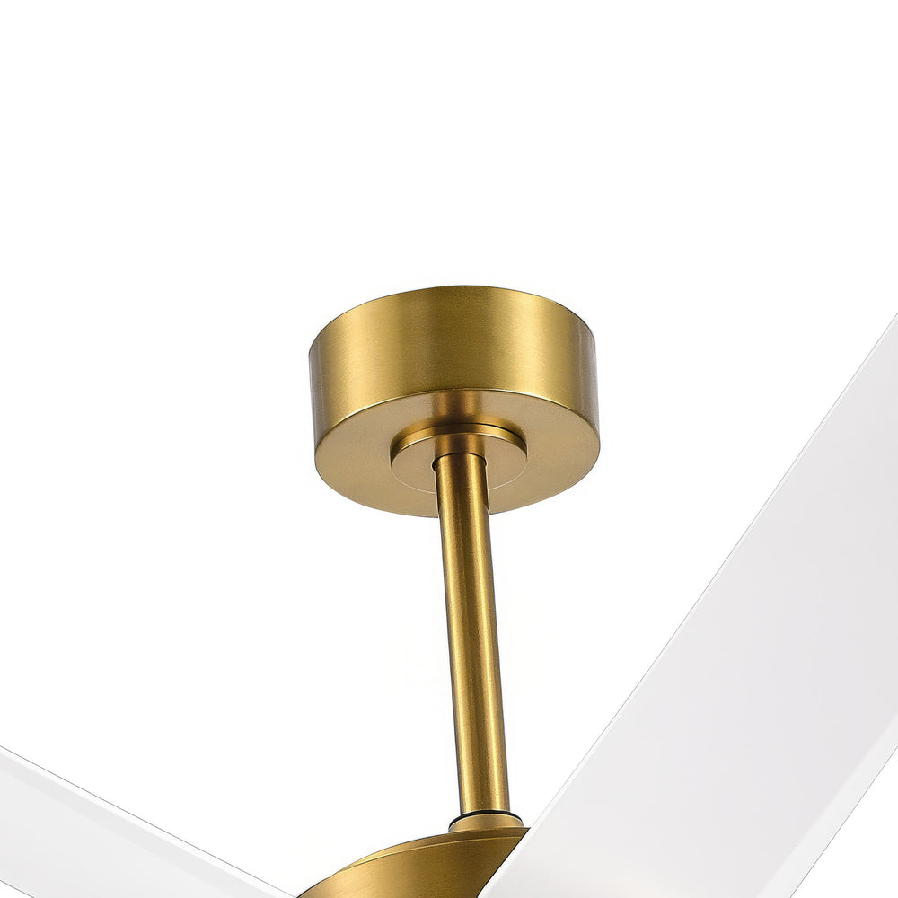 Gold & Black Ceiling Fans with LED Lights, 70 Inch 8-Blade Ceiling Fan Remote Control, Industrial Ceiling Fan with Reversible DC Motor, Downrod Mount LED Ceiling Light for Bedroom