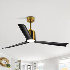 60-Inch Farmhouse Ceiling Fans with Lights Remote Contro, 3-Blade, Reversible DC Motor, 6-Speed, 3 Color Light, Timer, Modern Ceiling Fan with Led Light for Bedroom Living Room