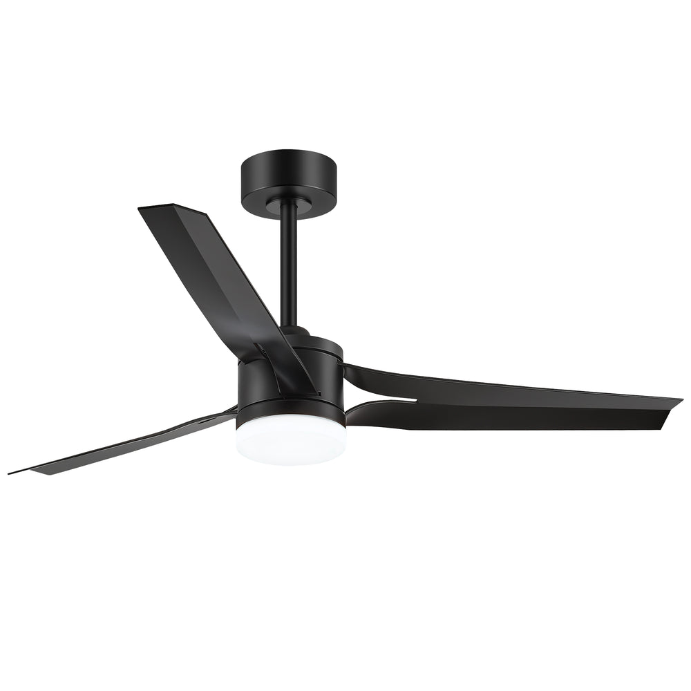 52-in Black/White LED Ceiling Fan with Light Kit and Remote(3-Blade)