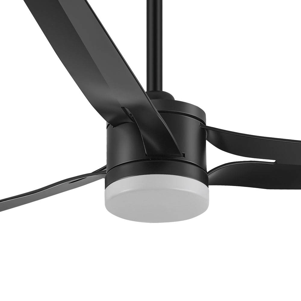 52-in Black/White LED Ceiling Fan with Light Kit and Remote(3-Blade)