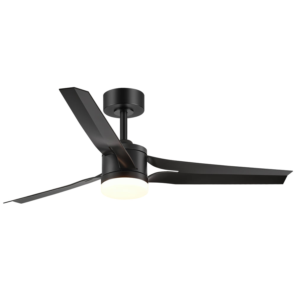 52-in Black/White LED Ceiling Fan with Light Kit and Remote(3-Blade)