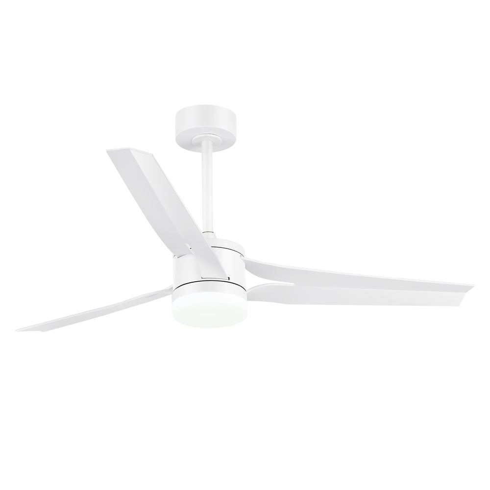 52-in Black/White LED Ceiling Fan with Light Kit and Remote(3-Blade)