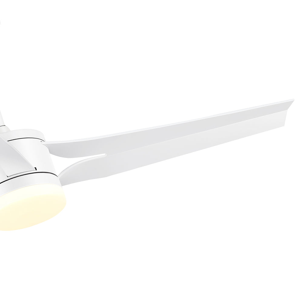 52-in Black/White LED Ceiling Fan with Light Kit and Remote(3-Blade)