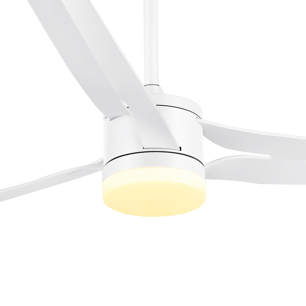 52-in Black/White LED Ceiling Fan with Light Kit and Remote(3-Blade)