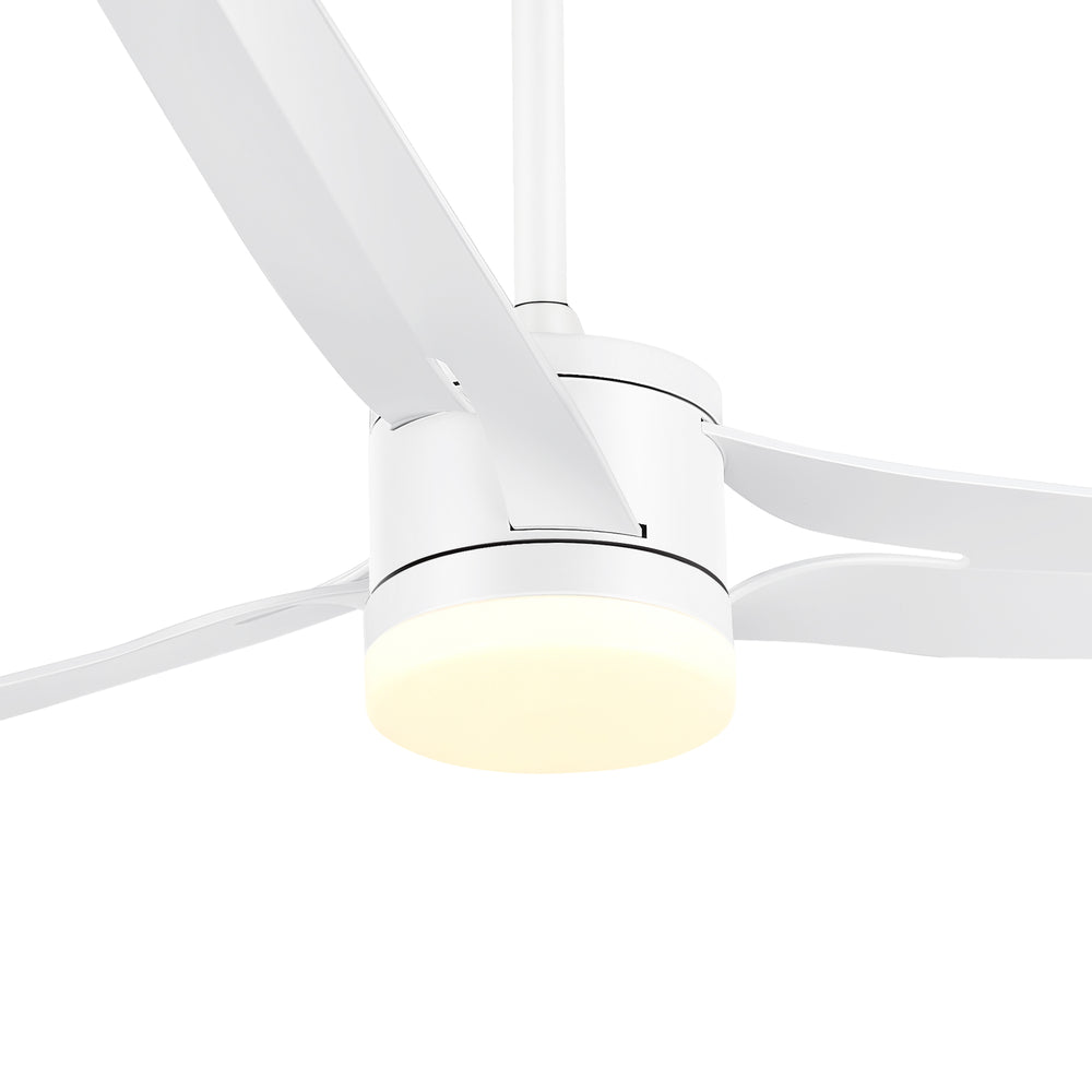 52-in Black/White LED Ceiling Fan with Light Kit and Remote(3-Blade)