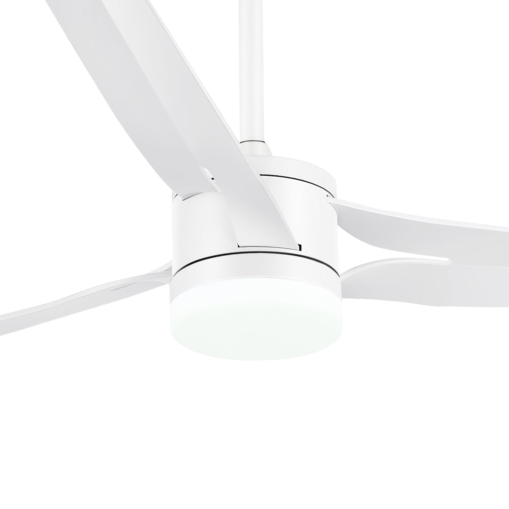 52-in Black/White LED Ceiling Fan with Light Kit and Remote(3-Blade)