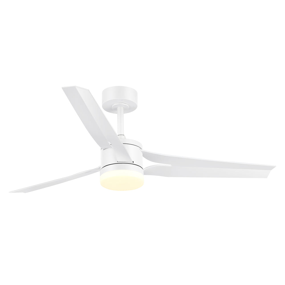 52-in Black/White LED Ceiling Fan with Light Kit and Remote(3-Blade)
