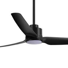 52'' Ceiling Fans with Lights Remote, Black Farmhouse Ceiling Fan with Light, 3 Blades,6 Speeds Reversible DC Motor Noiseless, Modern Ceiling Fan for Patios, Living Room, Porch