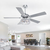 52-inch 5-Blade Standard Ceiling Fan with Remote Control and Light Kit Included