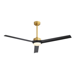 Marlon 60 in. LED Indoor Gold Ceiling Fans with Light and Remote Control