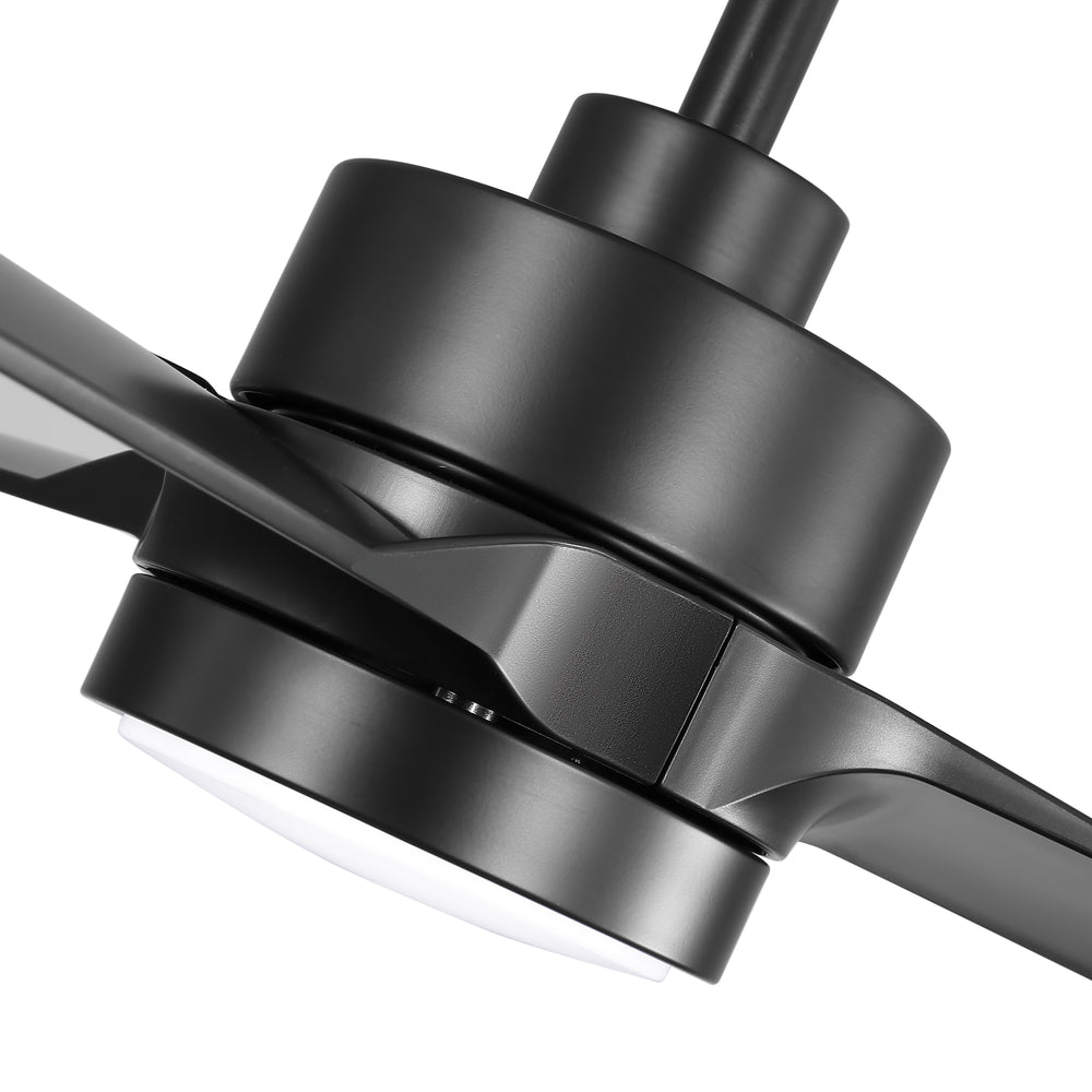 60-in Integrated LED Indoor Ceiling Fans with Light and Remote Control, 6" and 12" Downrod Included