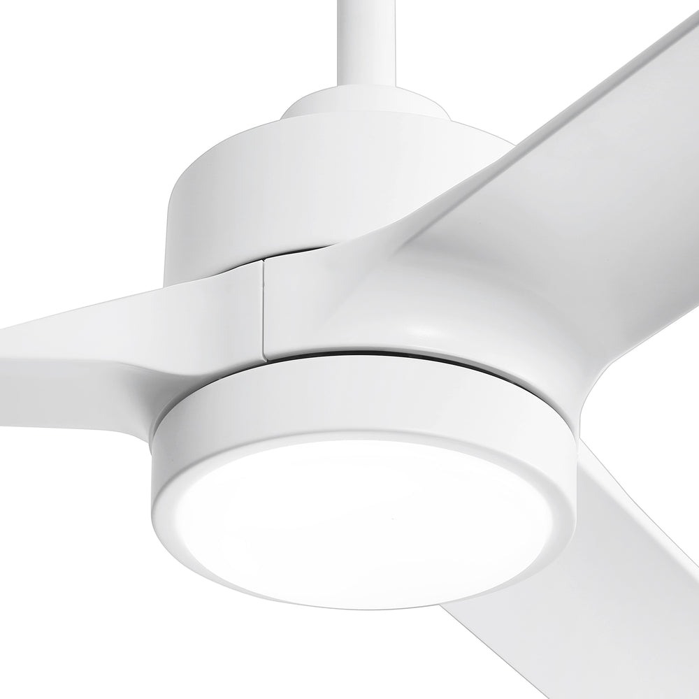 60-in Integrated LED Indoor Ceiling Fans with Light and Remote Control, 6" and 12" Downrod Included