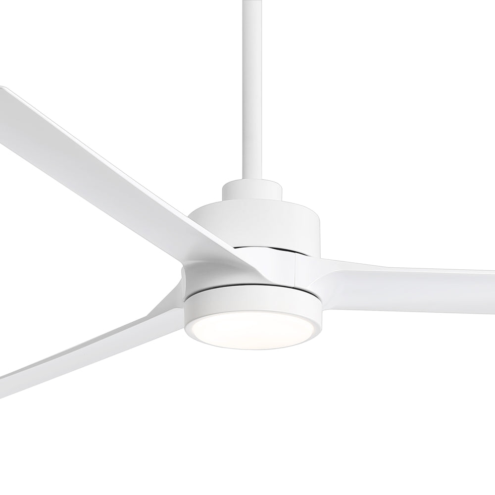 60-in Integrated LED Indoor Ceiling Fans with Light and Remote Control, 6" and 12" Downrod Included