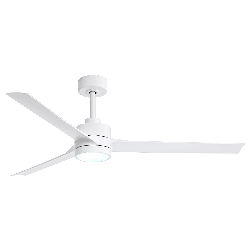 60-in Integrated LED Indoor Ceiling Fans with Light and Remote Control, 6" and 12" Downrod Included