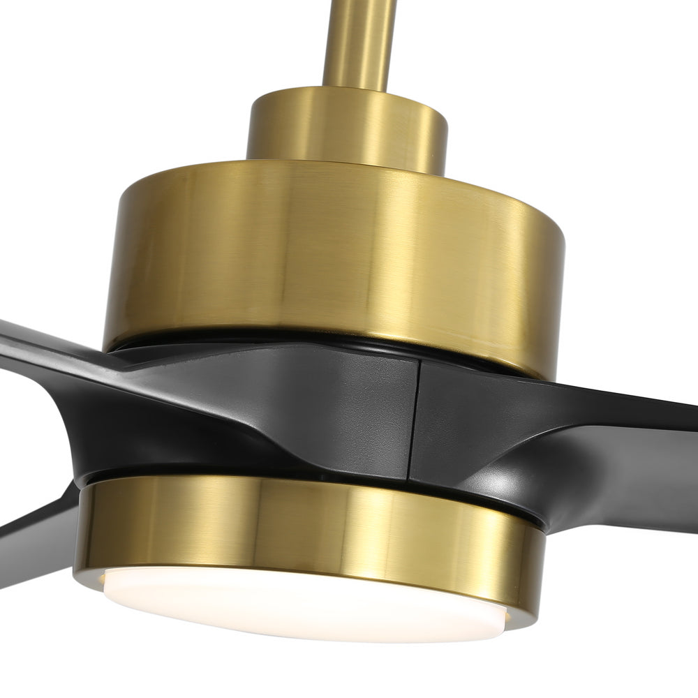 60-in Integrated LED Indoor Ceiling Fans with Light and Remote Control, 6" and 12" Downrod Included